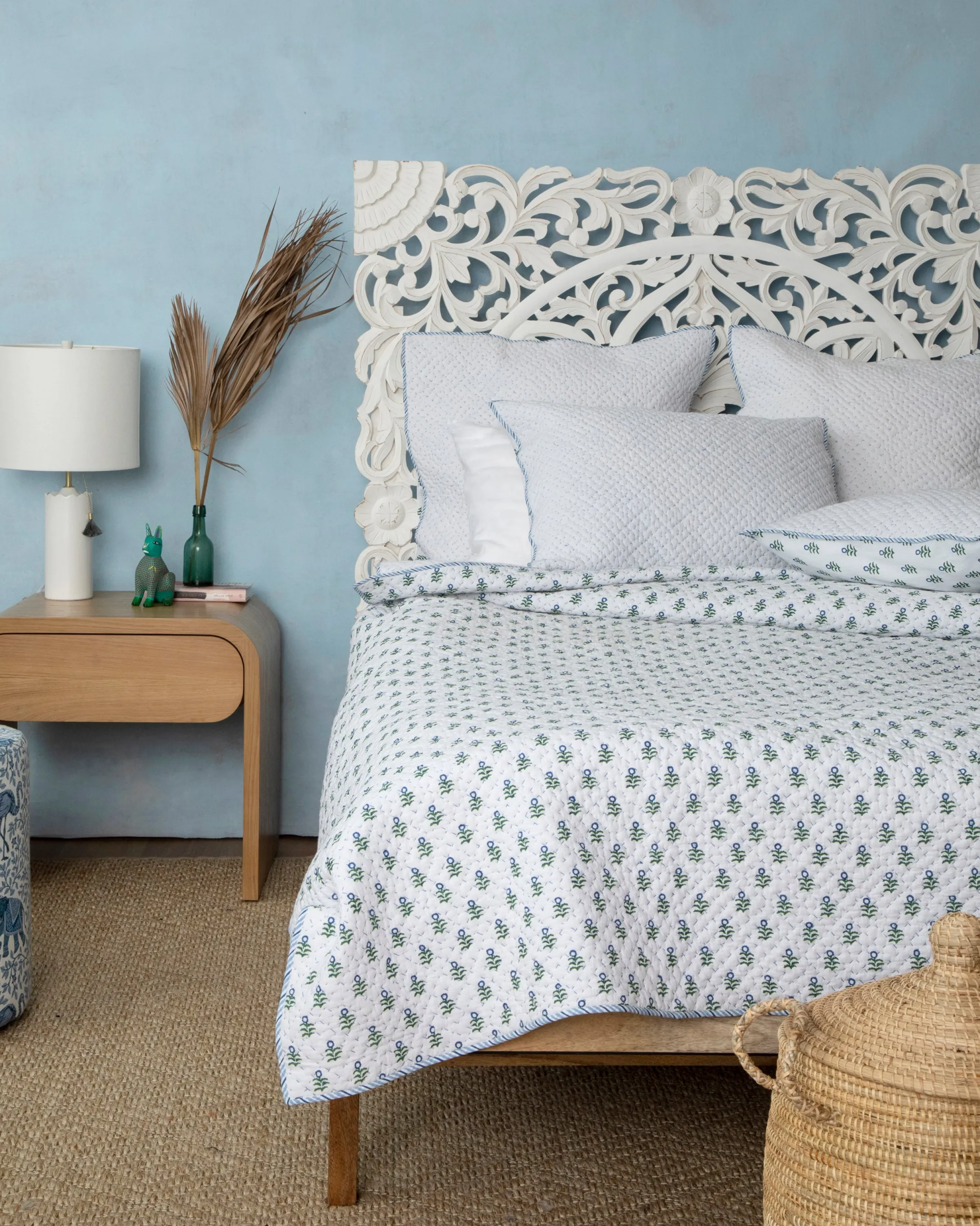 Printfresh Reversible Flower Stand- Kantha Quilt Sham